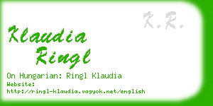 klaudia ringl business card